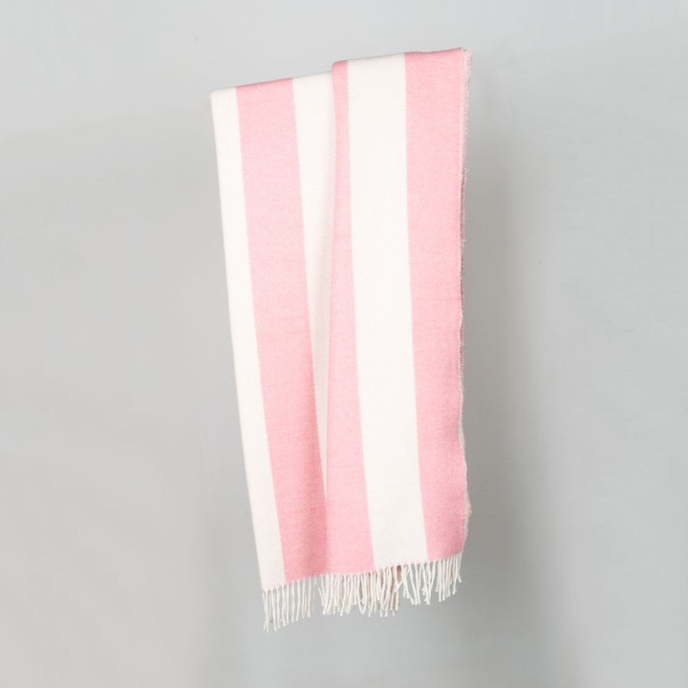 1001193 - Woll-Mix Decke-Stripe aus recycelten Rohstoffen anthrazite-offwhite – Bild 13