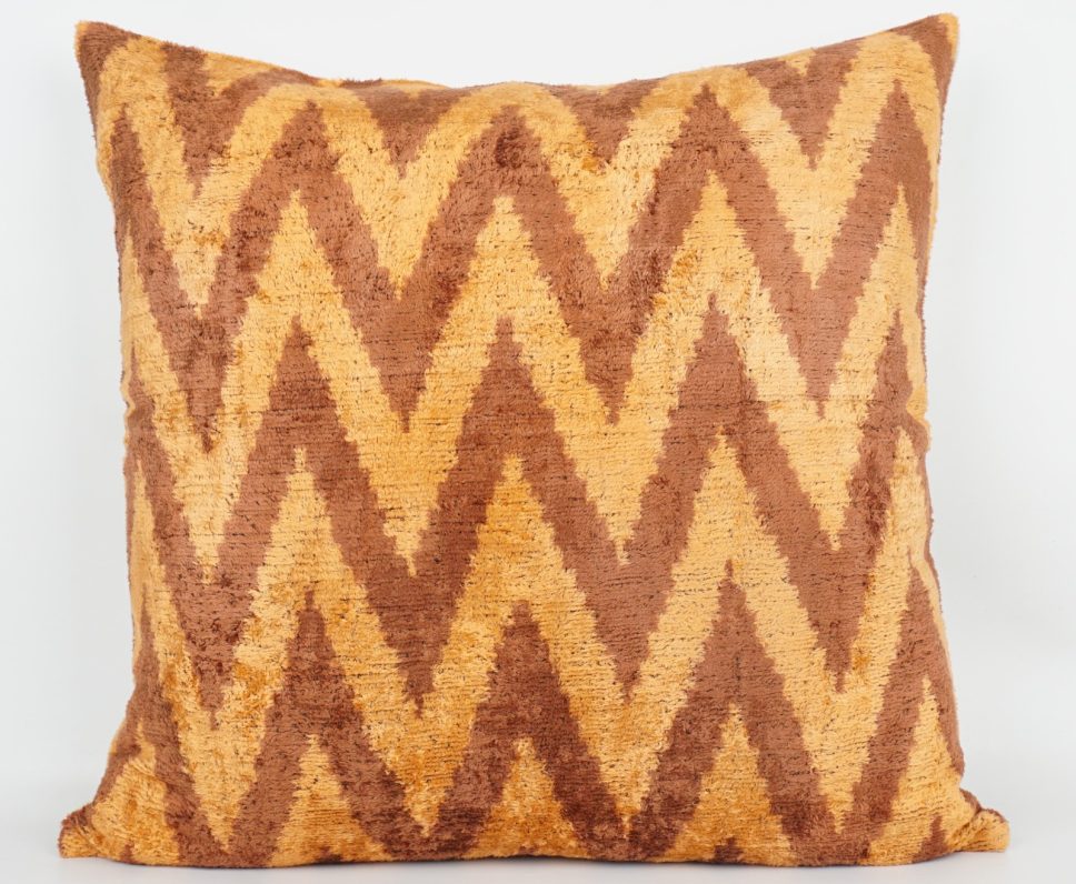 1001231 - 30230 Kissenhülle "handmade Silk/Velvet" golden-orange 50x50 cm