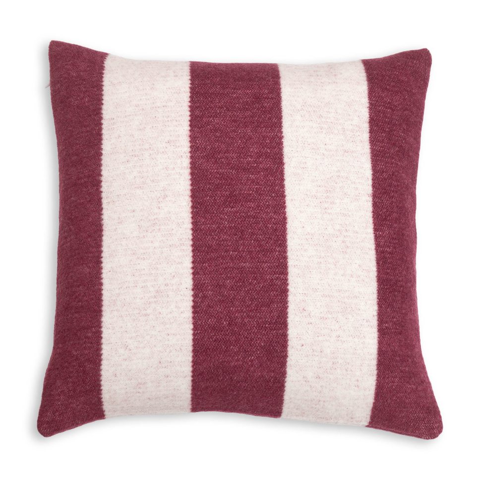 1001194 - Wollmix Colour-Block Kissen - aus recycelten Rohstoffen - most-violette-offwhite